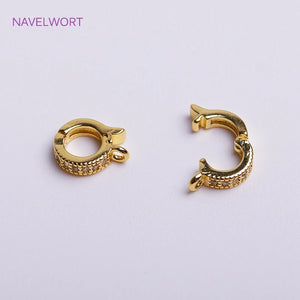 18K Plated Zircon Pendant Enhancer Bail Clasps DIY Jewelry Making