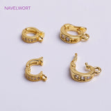 18K Plated Zircon Pendant Enhancer Bail Clasps DIY Jewelry Making