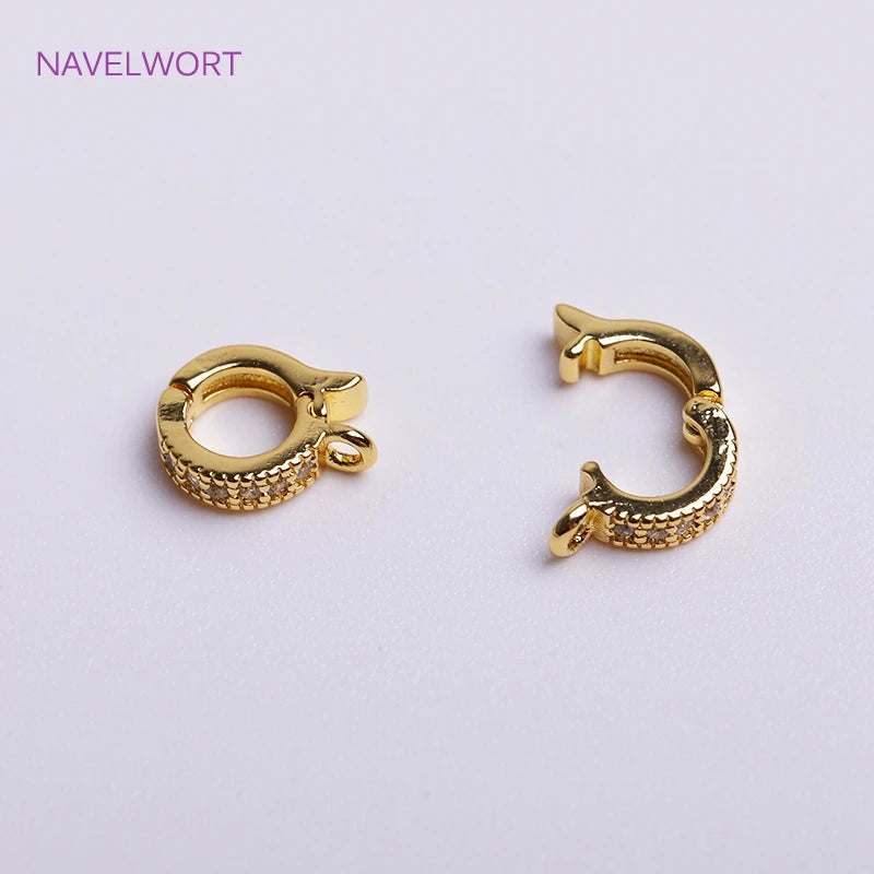 18K Plated Zircon Pendant Enhancer Bail Clasps DIY Jewelry Making
