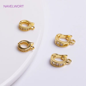 18K Plated Zircon Pendant Enhancer Bail Clasps DIY Jewelry Making