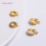 18K Plated Zircon Pendant Enhancer Bail Clasps DIY Jewelry Making