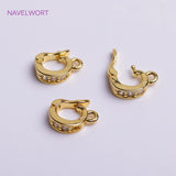 18K Plated Zircon Pendant Enhancer Bail Clasps DIY Jewelry Making