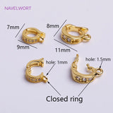 18K Plated Zircon Pendant Enhancer Bail Clasps DIY Jewelry Making
