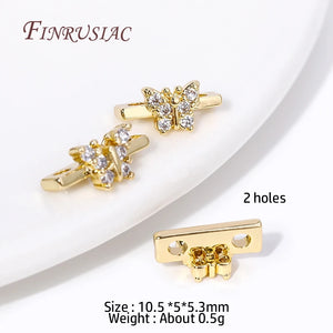 18K Plated Zircon Separators for DIY Beading Jewelry