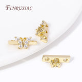 18K Plated Zircon Separators for DIY Beading Jewelry