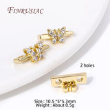 18K Plated Zircon Separators for DIY Beading Jewelry