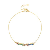 Colorful Zirconia Bracelet 925 Sterling Silver Women's Jewelry