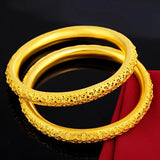 18K Plated Ladies Hollow Flower Bracelet Vintage