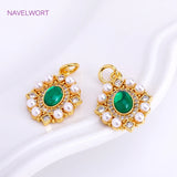 18K Plated Lock/Square Charms Brass CZ Heart Pendants DIY Necklace Making