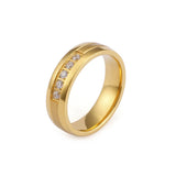 18K Plated Couple Wedding Band Set for Women Men