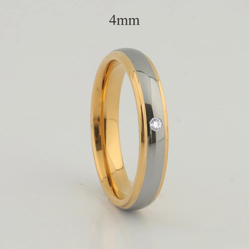 18K Plated Couples Rings Set Wedding Band Engagement Western Jewelry