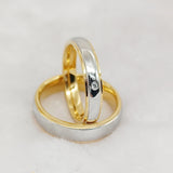 18K Plated Couples Rings Set Wedding Band Engagement Western Jewelry
