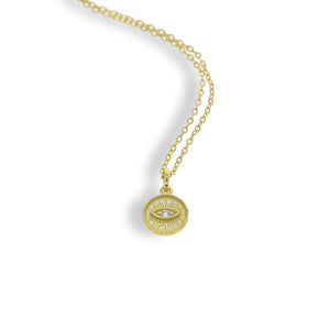 18K Plated Evil Eye 925 Silver Necklace