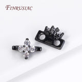 18K Plated Zircon Flower Spacer Bars for Jewelry Making