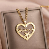 18K Plated Nameplate Necklace For Women,Custom Name Necklace