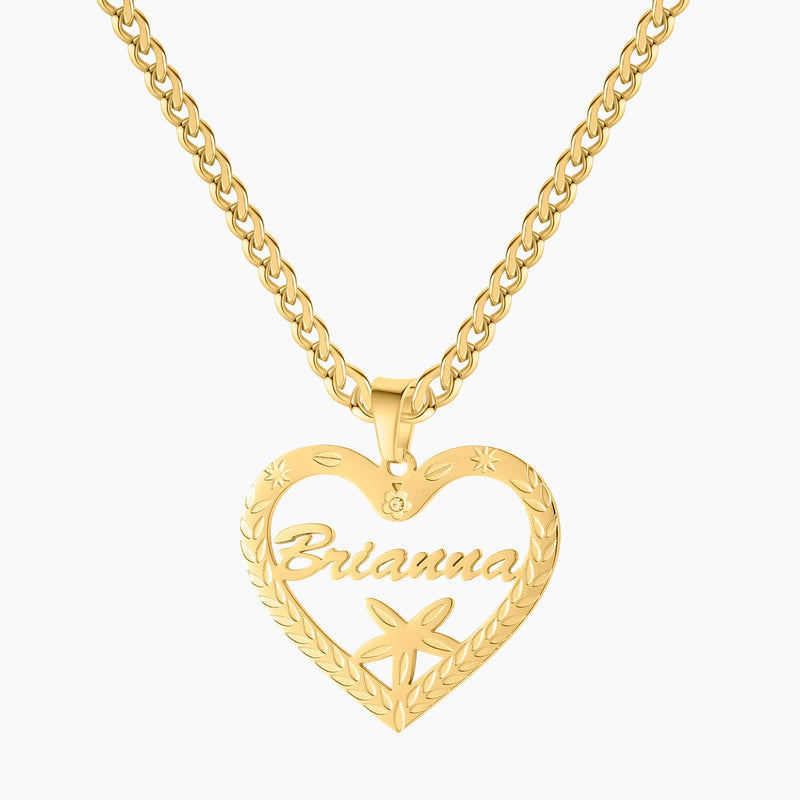 18K Plated Nameplate Necklace For Women,Custom Name Necklace