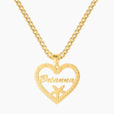 18K Plated Nameplate Necklace For Women,Custom Name Necklace