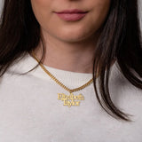 Old English Personalized Gothic Name Necklace Stainless Steel Never Fade
