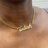 Old English Personalized Gothic Name Necklace Stainless Steel Never Fade