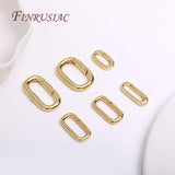 18K Plated Carabiner Spring Clasps Push Gate Lock Jewelry Clasp