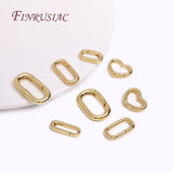 18K Plated Carabiner Spring Clasps Push Gate Lock Jewelry Clasp