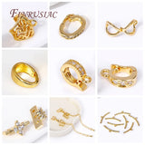 18K Plated Pave Zircon Round Pendant Enhancer Brass Clips Bail Clasp Connectors