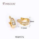 18K Plated Pave Zircon Round Pendant Enhancer Brass Clips Bail Clasp Connectors