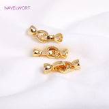 18K Plated Pearl Clasps Fastener DIY Jewelry Accessories Zircon Inlay Connectors