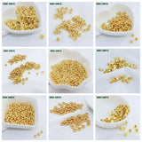 18K Plated Smooth Bead Large Hole Spacer Beads for Bracelet Jewelry Making