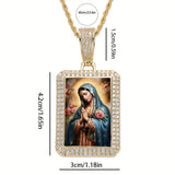 18K Plated Religious Pendant Necklace Stainless Steel Chain