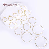 18K Plated Round Earring Hoops Ear Wire for DIY Earring Making