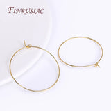18K Plated Round Earring Hoops Ear Wire for DIY Earring Making