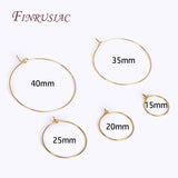 18K Plated Round Earring Hoops Ear Wire for DIY Earring Making