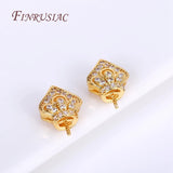 18K Plated Zircon Crown Pearl Pendant Mounting