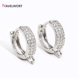 18K Plated Zircon Inlaid Earring Clasps Supplies