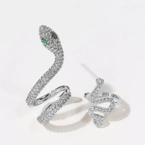 18K Plated Snake Ear Cuff Clip Earrings