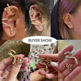 18K Plated Snake Ear Cuff Clip Earrings