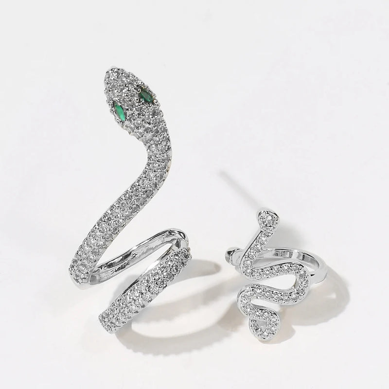 18K Plated Snake Ear Cuff Clip Earrings