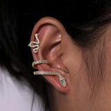 18K Plated Snake Ear Cuff Clip Earrings