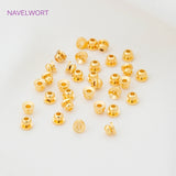 18K Plated Spacer Beads Wholesale, 4 Types Brass Separators For DIY Crafts