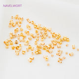 18K Plated Spacer Beads Wholesale, 4 Types Brass Separators For DIY Crafts