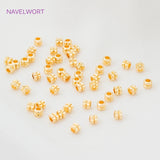 18K Plated Spacer Beads Wholesale, 4 Types Brass Separators For DIY Crafts