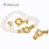 18K Plated Spring Ring Clasps for Necklace, Round Clasps with End Caps
