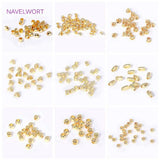 18K Plated Square Frame Bead Rings Spacer Connectors DIY Jewelry Making