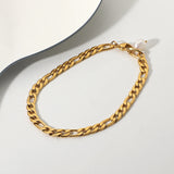 18K Plated Stainless Steel Chain Anklet Freshwater Pearl Foot Jewelry