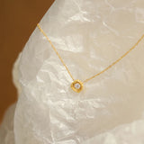 Geometric Cubic Zircon Pendant Necklace for Women