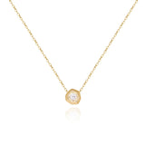 Geometric Cubic Zircon Pendant Necklace for Women