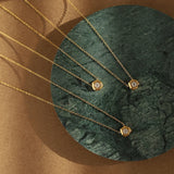 Geometric Cubic Zircon Pendant Necklace for Women