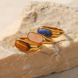 Vintage Geometric Wedding Ring for Women Natural Gemstones