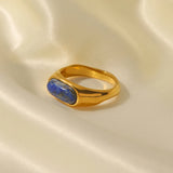 Vintage Geometric Wedding Ring for Women Natural Gemstones